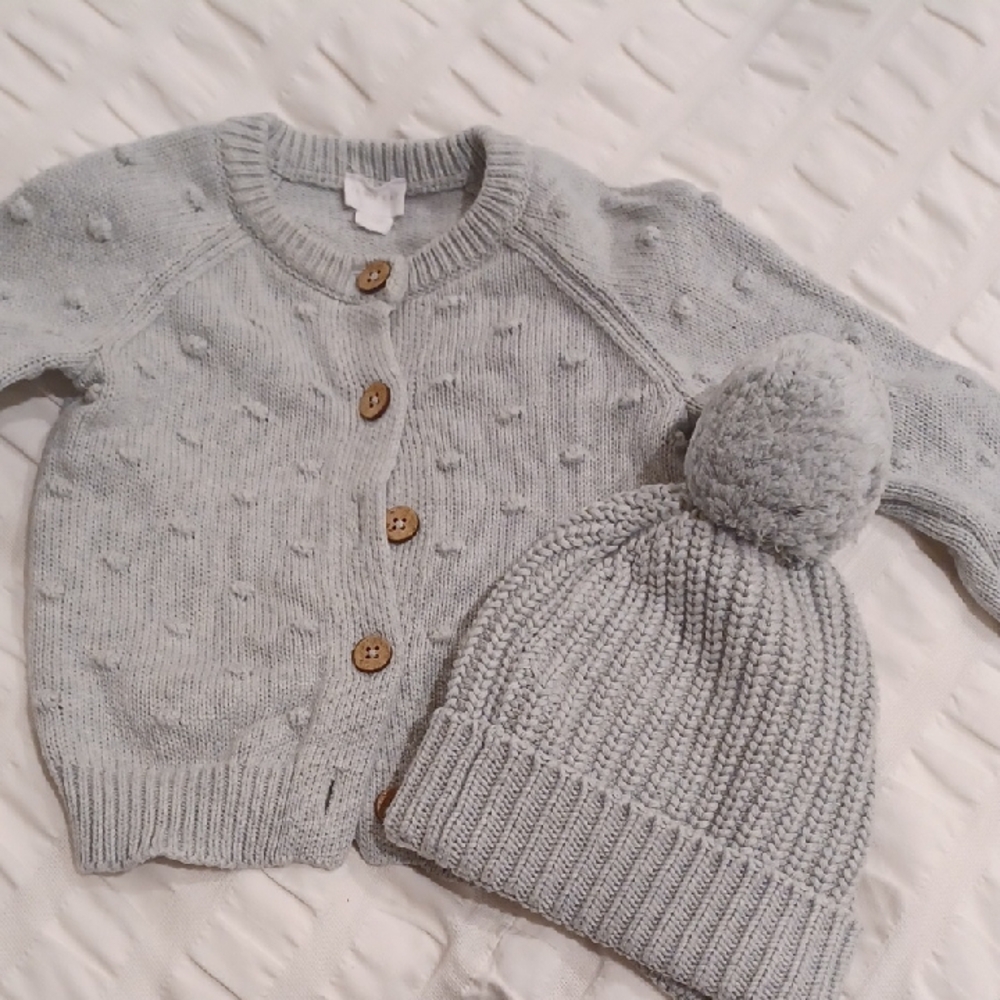 Jamie Kay Sweater and Hat Set, 6-12M